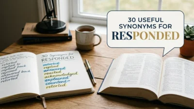 Synonyms for Responded