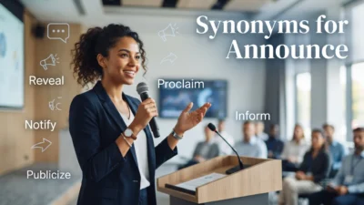 Synonyms for Announce